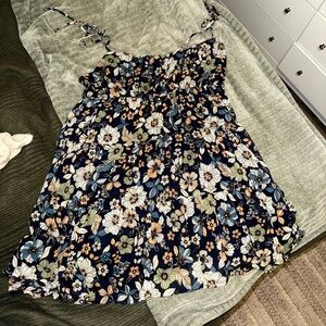All in Favor Navy Floral Dress